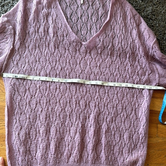 FREE PEOPLE Lilac Say Hello Oversized Tunic Sweater Size M - Picture 9 of 14